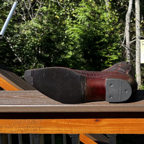 Lucchese 1883 Sienna Brown Ostrich Leg Cowboy Boots in Men's Size 10.5D - Picture 6 of 11